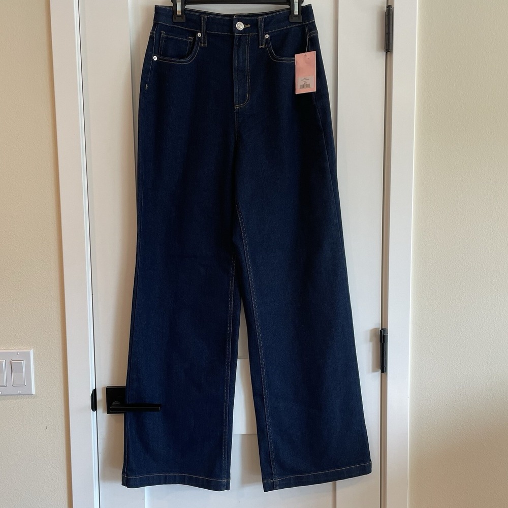 NWT Juicy‎ Couture Women Jeans 9 29 Lunita Wide Leg Dark Wash High Rise Relaxed